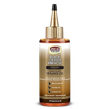 African Pride Black Castor Miracle Hair & Scalp Sealing Oil 6oz