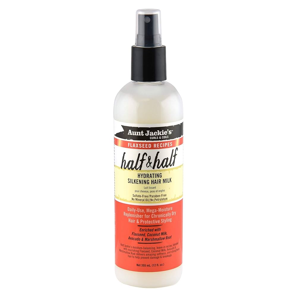 Aunt Jackie's Half & Half Hydrating Silkening Hair Milk 12 oz