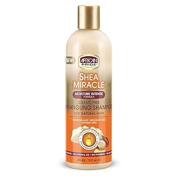 African Pride Shea Miracle Moisture Intense Detangling Shampoo 12oz