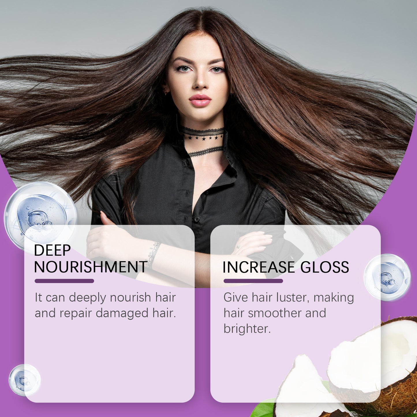 EELHOE Collagen Hair Mask Nourishing Moisturizing Repairing Hydrating Smooth And Voluminous Silky Essence Hair Mask