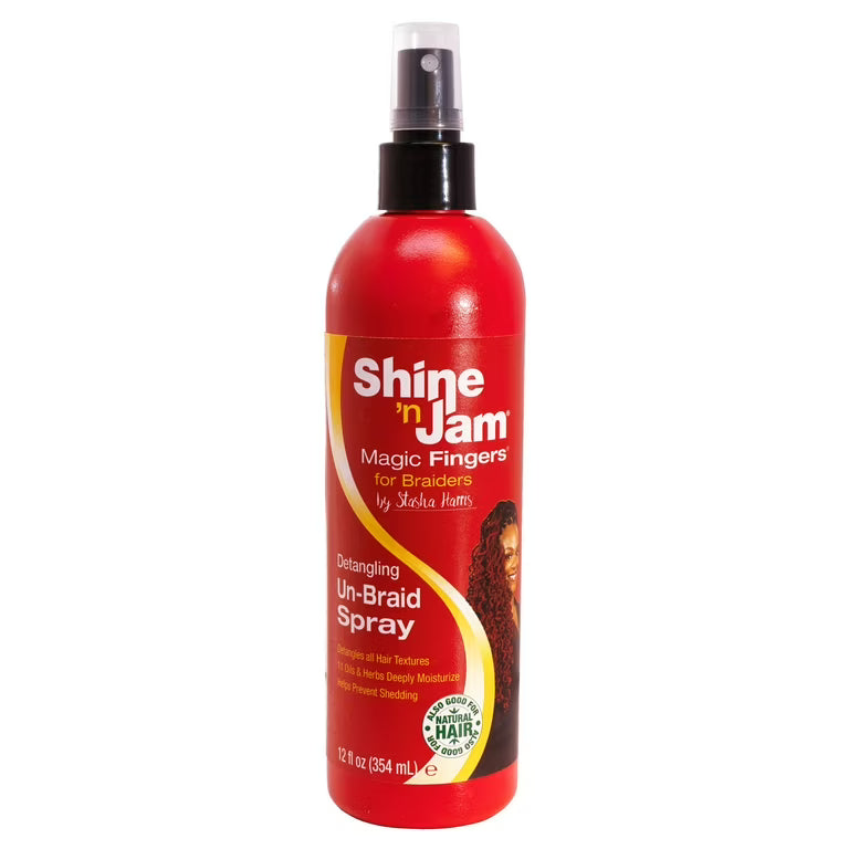 Shine 'n Jam Magic Fingers for Braiders Detangling Un-Braid Spray 12 oz