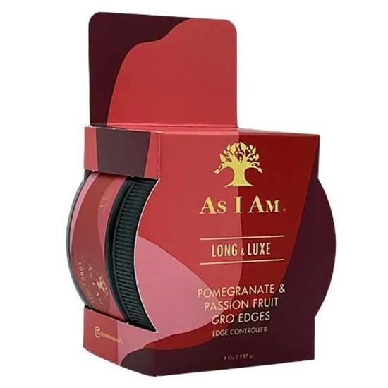 As I Am Long & Luxe Pomegranate & Passion Fruit Gro Edges Edge Controller 4 oz