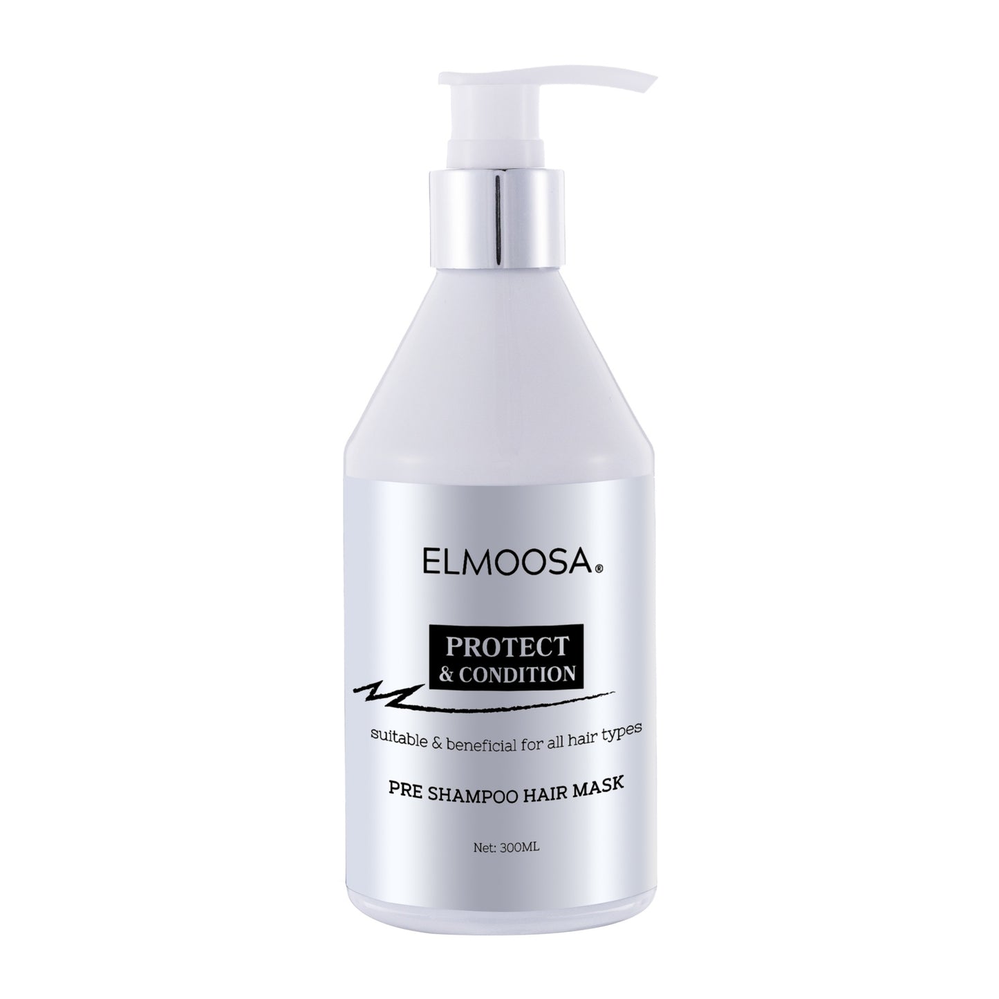 ELMOOSA Pre Shampoo Hair Mask,100ml&300ml Keratin & Macadamia Ternifolia Seed Oil,Heat Protect Intensively Moisturizes Hair, Restoring Silkiness And Shine