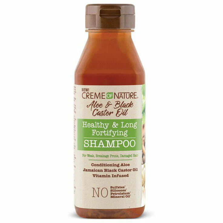 Creme Of Nature Aloe & Black Castor Oil Healthy & Long Fortifying Shampoo 12 oz