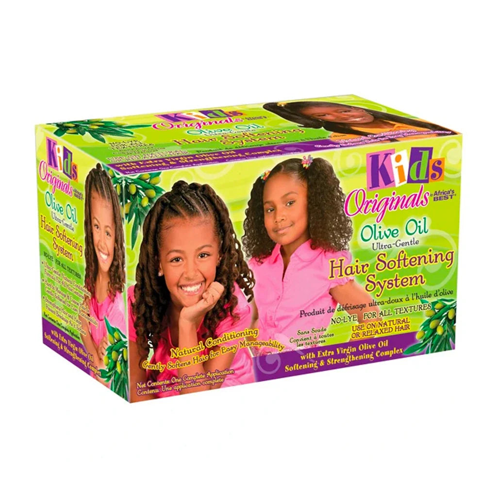 Kids Originals by Africa's Best Olive Oil Ultra-Gentle Hair Softening System (No-Lye, For All Textures)