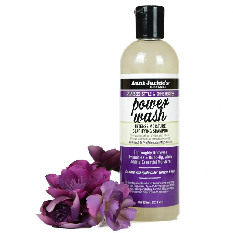 Aunt Jackie’s Power Wash Intense Moisture Clarifying Shampoo 12 oz
