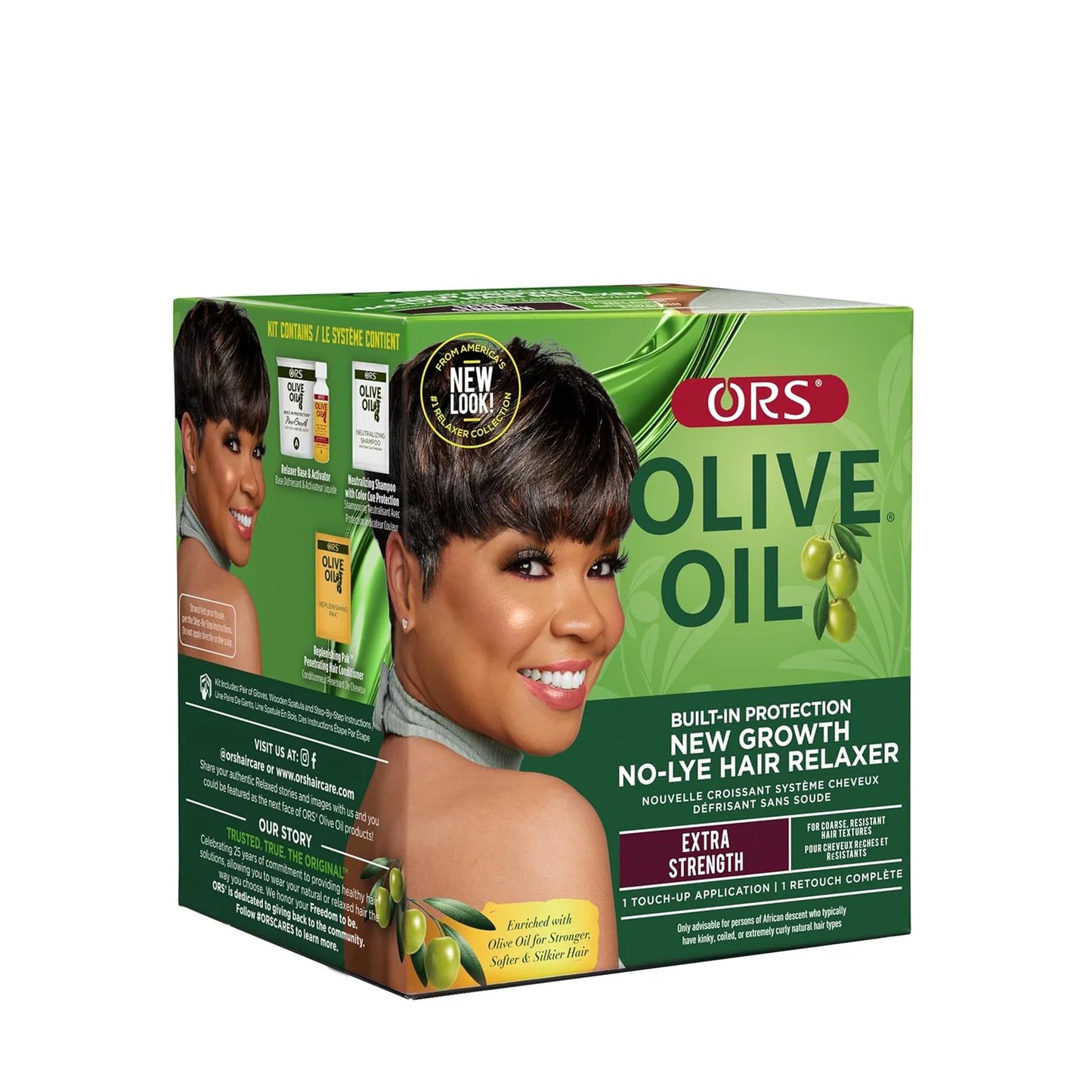 ORS Olive Oil Built-In Protection New Growth No-Lye Hair Relaxer Kit