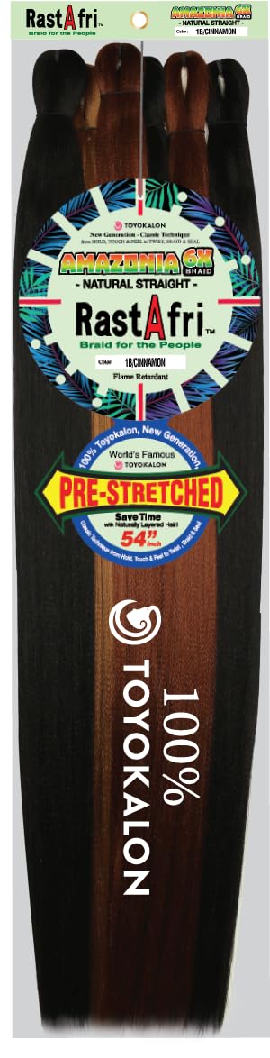 RastAfri Amazonia 6X Pre-Stretched Braid Hair 54"