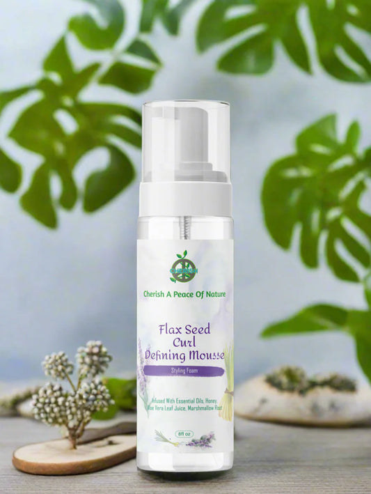 Cherish A Peace Of Nature Flax Seed Curl Defining Mousse (Styling Foam) 8 oz