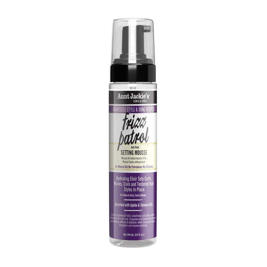 Aunt Jackie's Frizz Patrol Anti-Poof Setting Mousse 8.5 oz