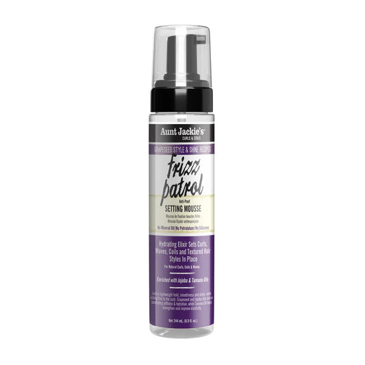 Aunt Jackie's Frizz Patrol Anti-Poof Setting Mousse 8.5 oz
