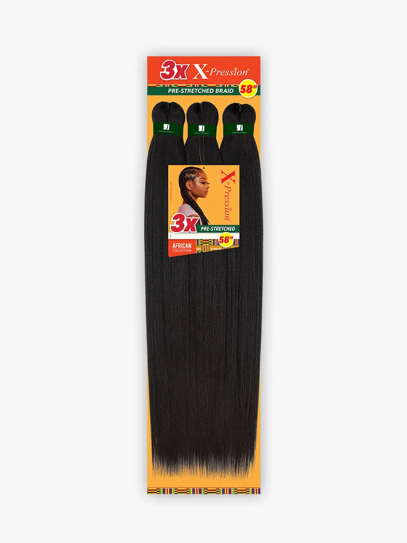 Sensationnel 3X X-Pression Pre-Stretched Braid Hair 58"