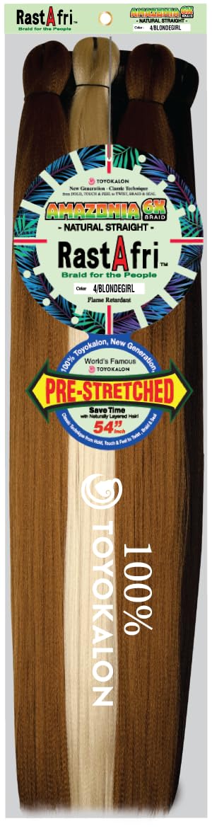 RastAfri Amazonia 6X Pre-Stretched Braid Hair 54"
