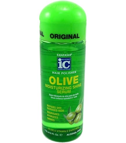Fantasia IC Hair Polisher Olive Moisturizing Shine Serum 6 oz