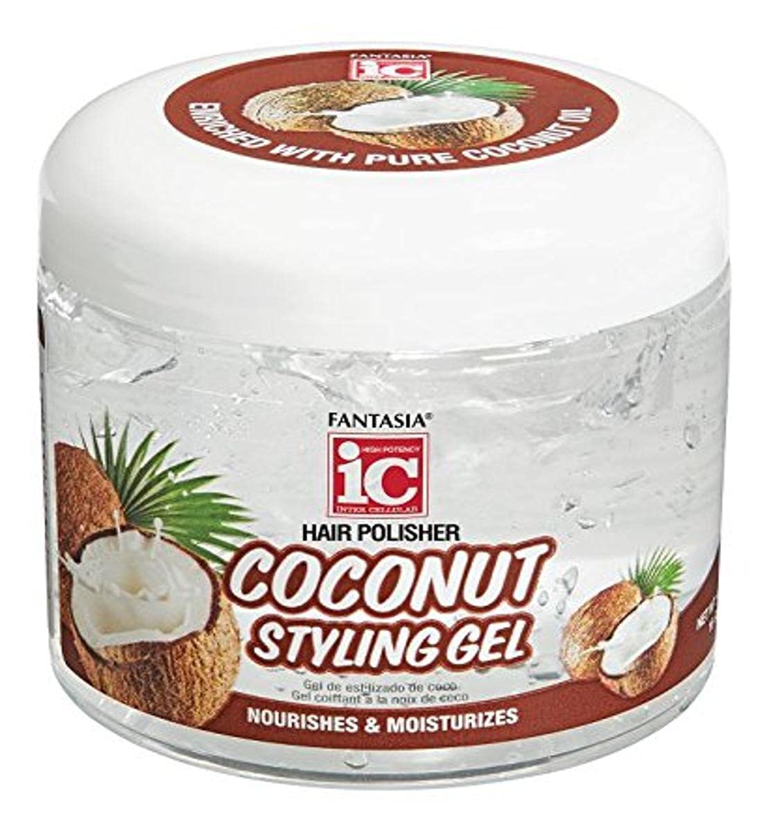 Fantasia IC Hair Polisher Coconut Styling Gel 16 oz