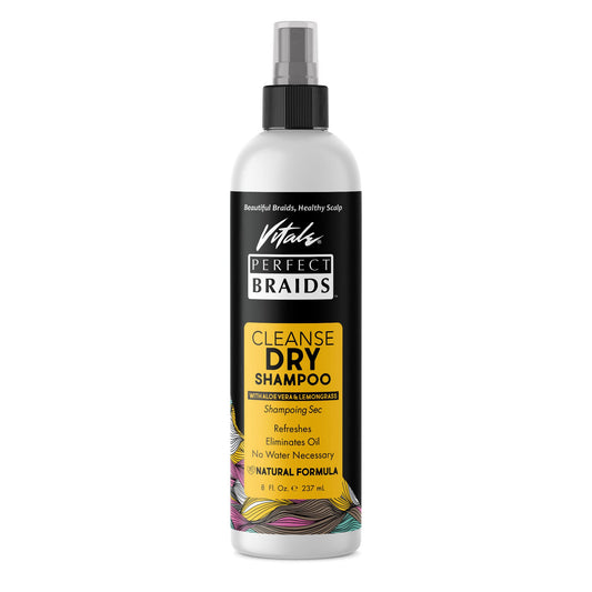 Vitale Perfect Braids Cleanse Dry Shampoo w/ Aloe Vera & Lemongrass 8 oz