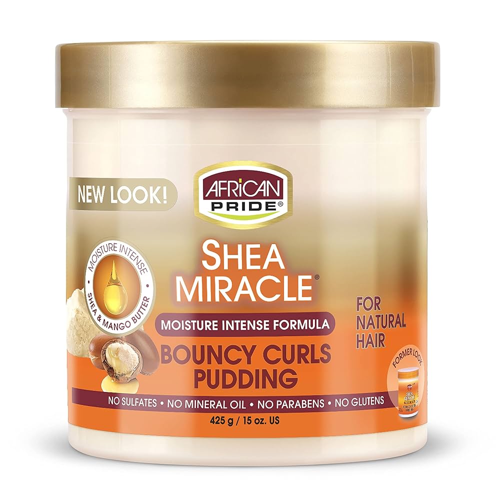 African Pride Shea Miracle Moisture Intense Bouncy Curls Pudding 15oz