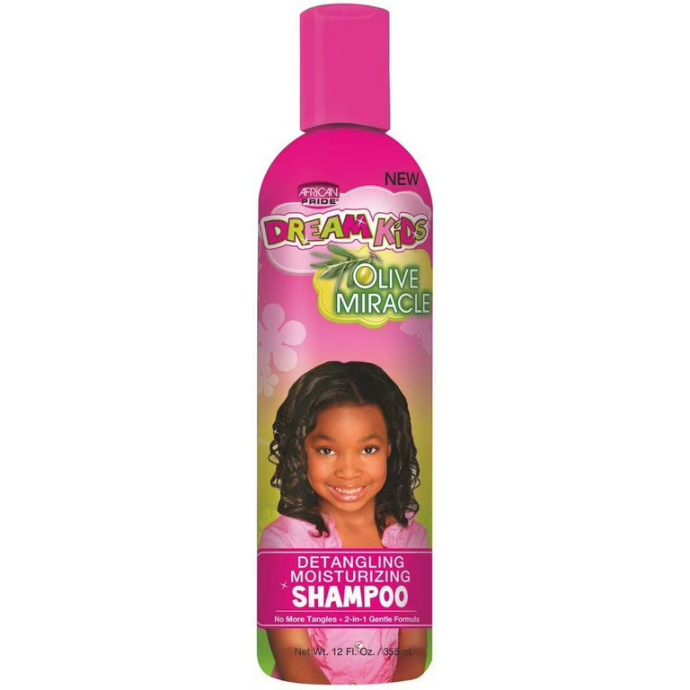 African Pride Dream Kids Olive Miracle Detangling Moisturizing Shampoo 12oz