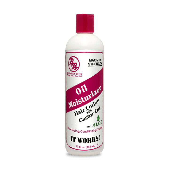 Bronner Bros. Oil Moisturizer Hair Lotion w/ Castor Oil & Aloe (Maximum Strength)