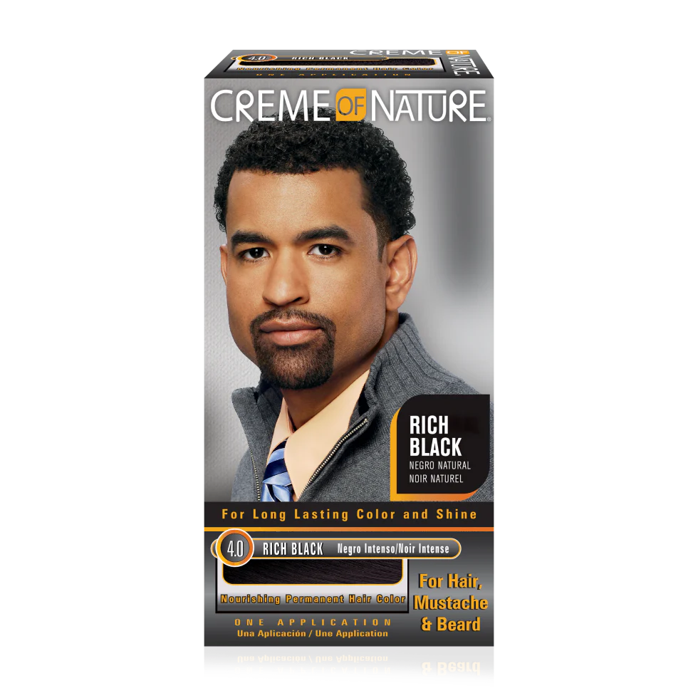 Creme Of Nature Nourishing Permanent Hair Color #4.0 Rich Black