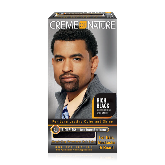 Creme Of Nature Nourishing Permanent Hair Color #4.0 Rich Black