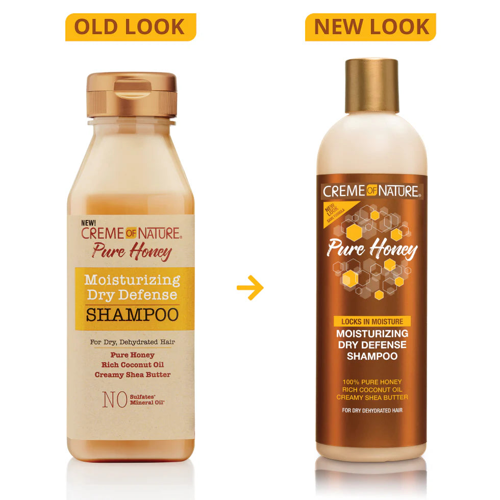 Creme Of Nature Pure Honey Moisturizing Dry Defense Shampoo 12 oz