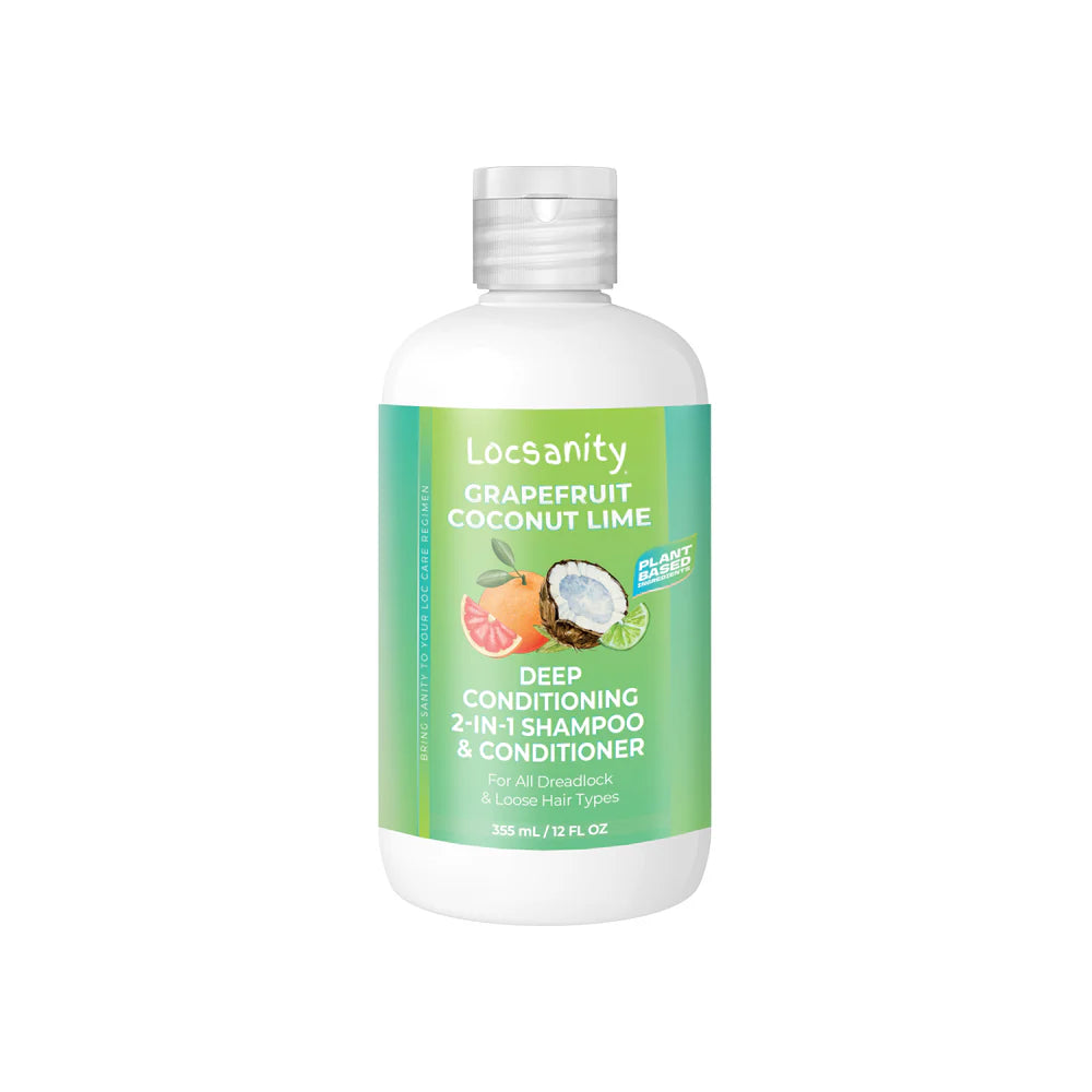 Locsanity Grapefruit Coconut Lime Deep Conditioning 2-in-1 Shampoo and Conditioner 12 oz