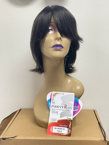 Indian Remy 100% Human Virgin Remy Wig (HW-INDIAN-03)