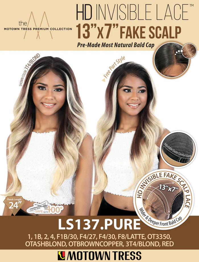 Motown Tress HD Invisible Lace Wig 13"X7" - LS137.PURE