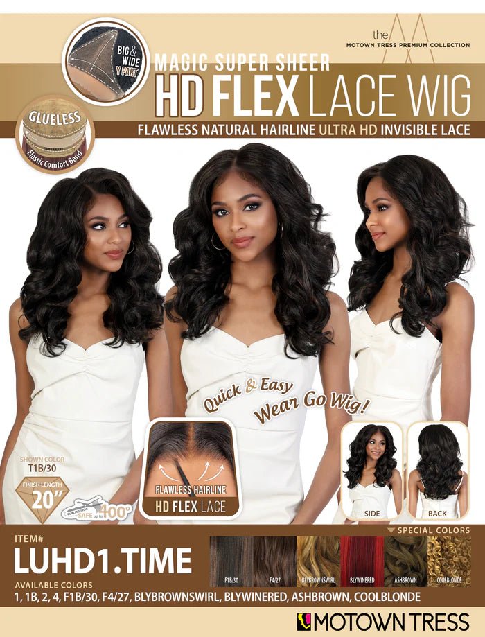 Motown Tress Ultra HD Flex Lace Wig - LUHD1.TIME