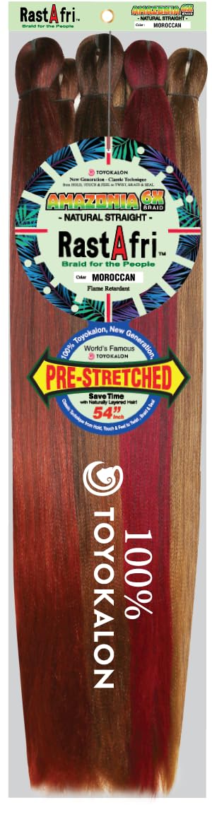 RastAfri Amazonia 6X Pre-Stretched Braid Hair 54"