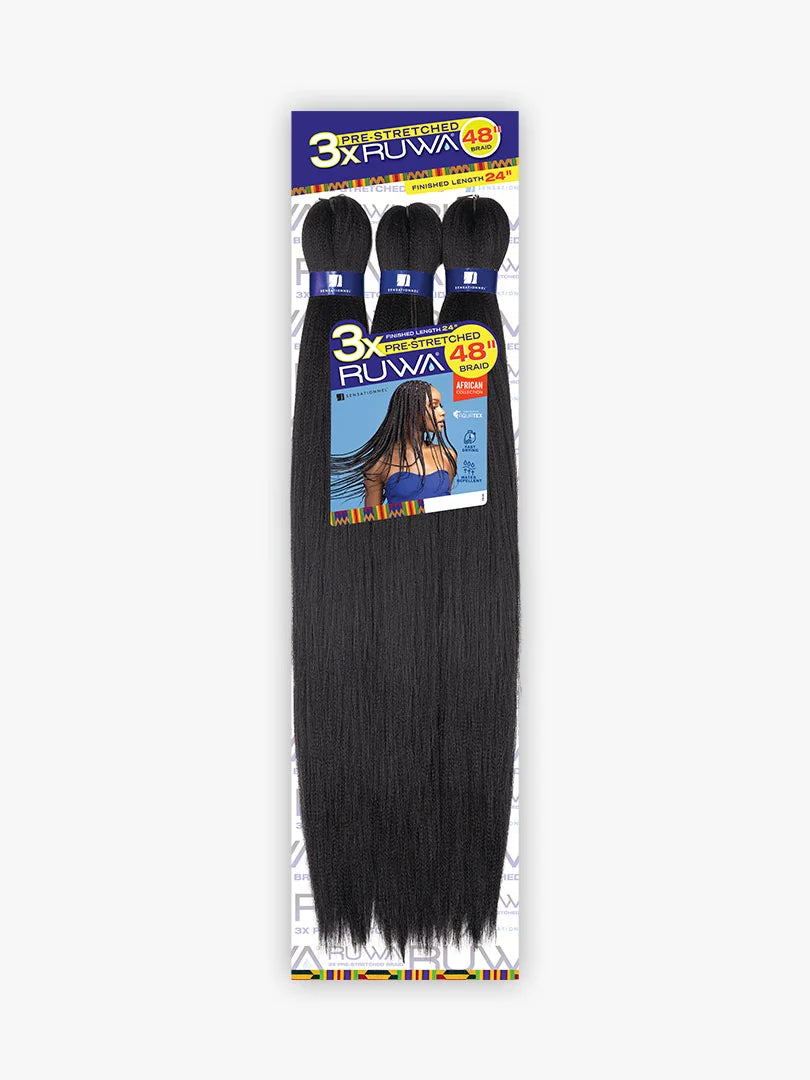 Sensationnel 3X Ruwa Pre-Stretched Braid Hair 24"