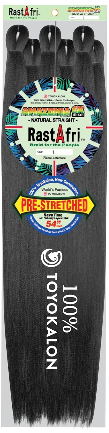 RastAfri Amazonia 6X Pre-Stretched Braid Hair 54"