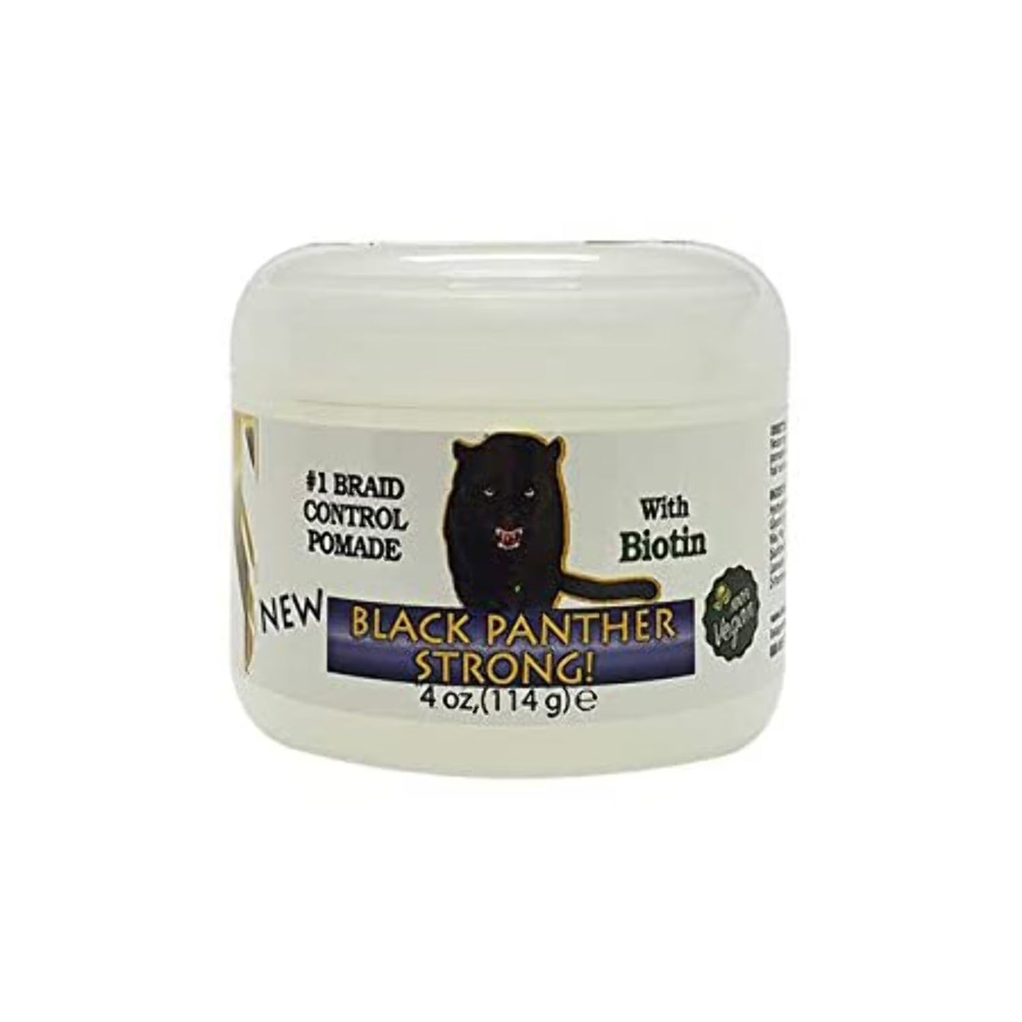 Black Panther Strong 24HR Hold Braids & Edge Tamer With Biotin (Vegan) 4 oz