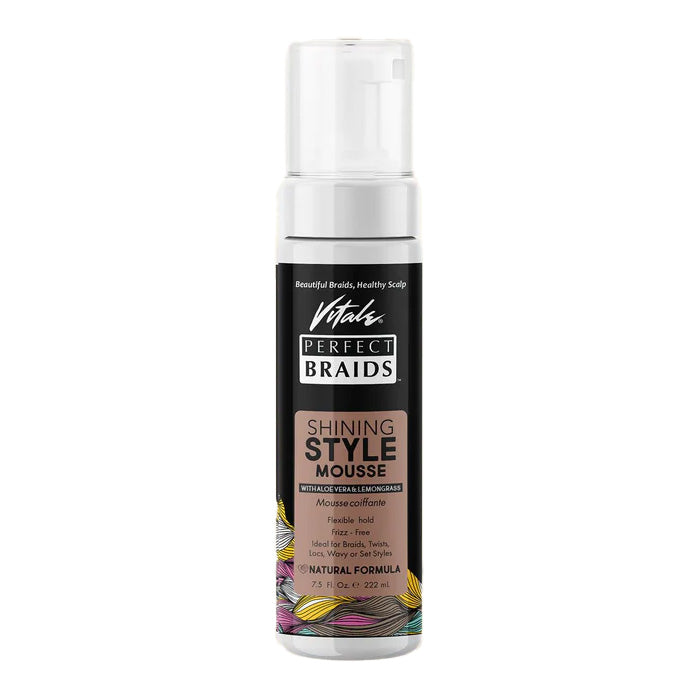 Vitale Perfect Braids Shining Style Mousse w/ Aloe Vera & Lemongrass 8 oz