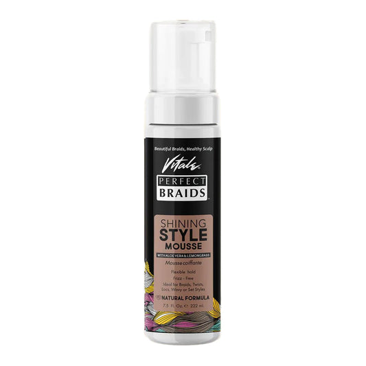 Vitale Perfect Braids Shining Style Mousse w/ Aloe Vera & Lemongrass 8 oz