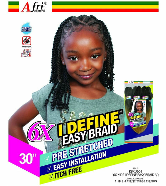 Afri-Naptural: 6X Kids I-Define Easy Braid 30"