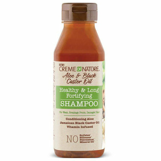 Creme Of Nature Aloe & Black Castor Oil Healthy & Long Fortifying Shampoo 12 oz