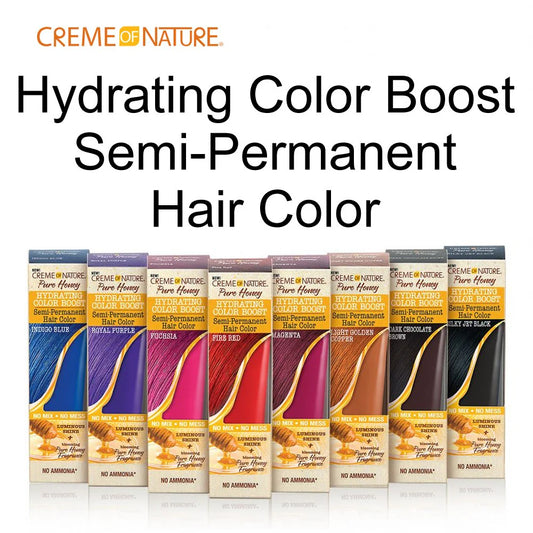 Creme Of Nature Pure Honey Hydrating Color Boost Semi-Permanent Hair Color