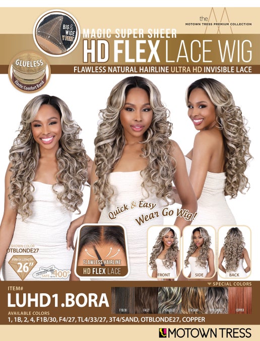 Motown Tress Ultra HD Flex Lace Wig - LUHD1.BORA