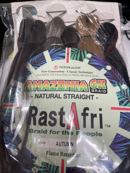 RastAfri Amazonia 6X Pre-Stretched Braid Hair 54"