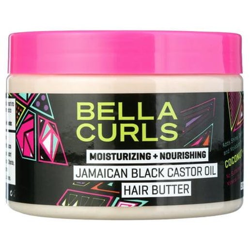 Bella Curls Coconut & Honey Moisturizing + Nourishing JBCO Hair Butter 12 oz