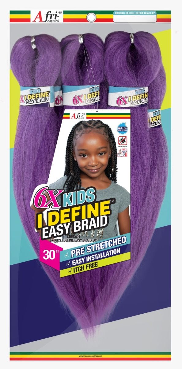 Afri-Naptural: 6X Kids I-Define Easy Braid 30"