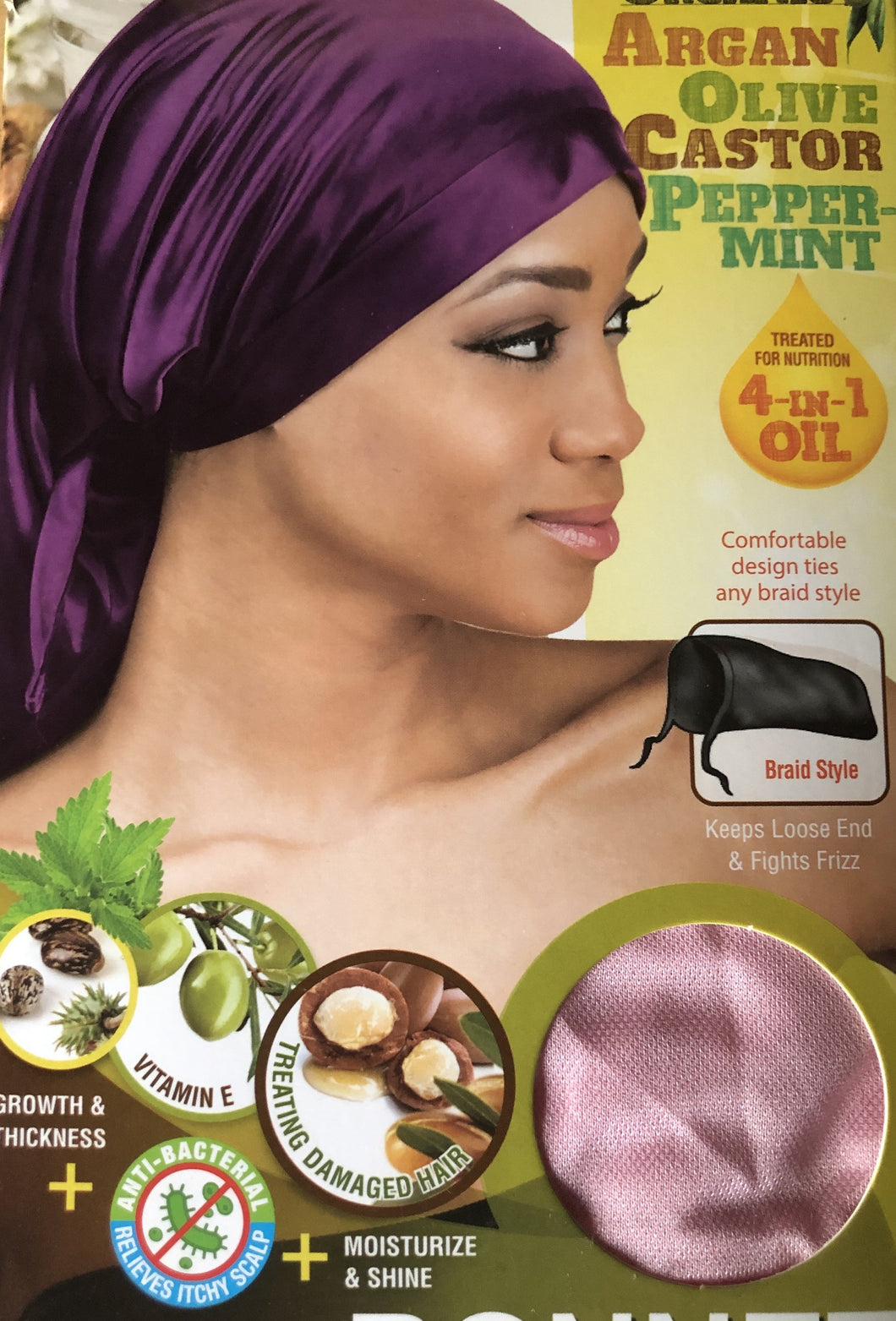M&M Headgear Satin Braid Bonnet